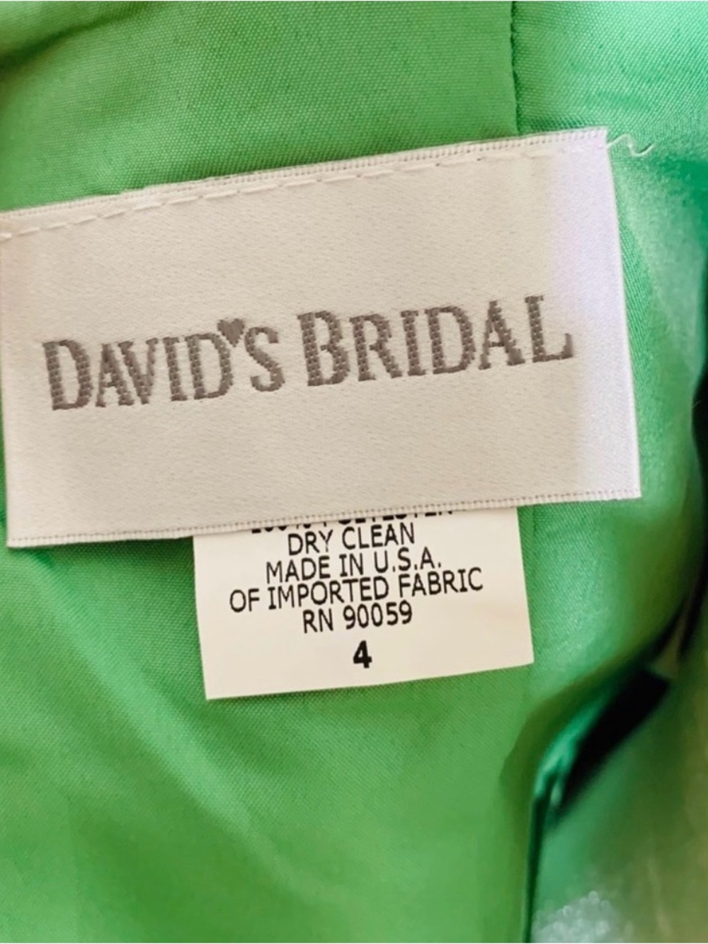 David’s Bridal Emerald Green Halter Fit & Flare Dress Size 4 - Picture 4 of 5